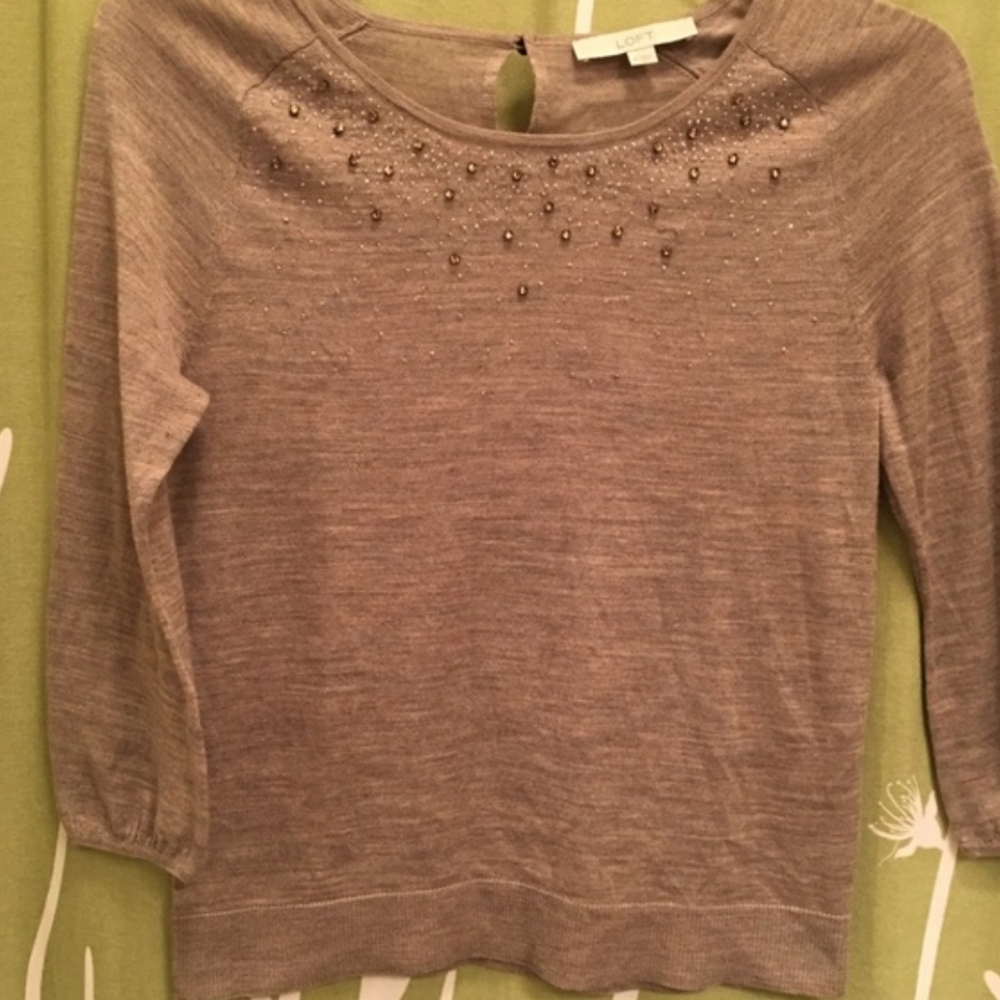Ann Taylor Loft Beaded Sweater.